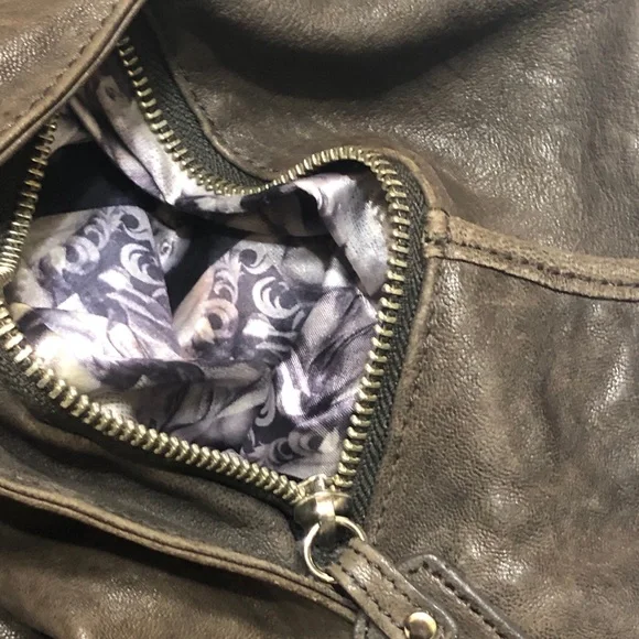 Junior Drake Hobo Bag Supple Italian Leather Large Lambskin Brown Chocolate EUC - Picture 8 of 12